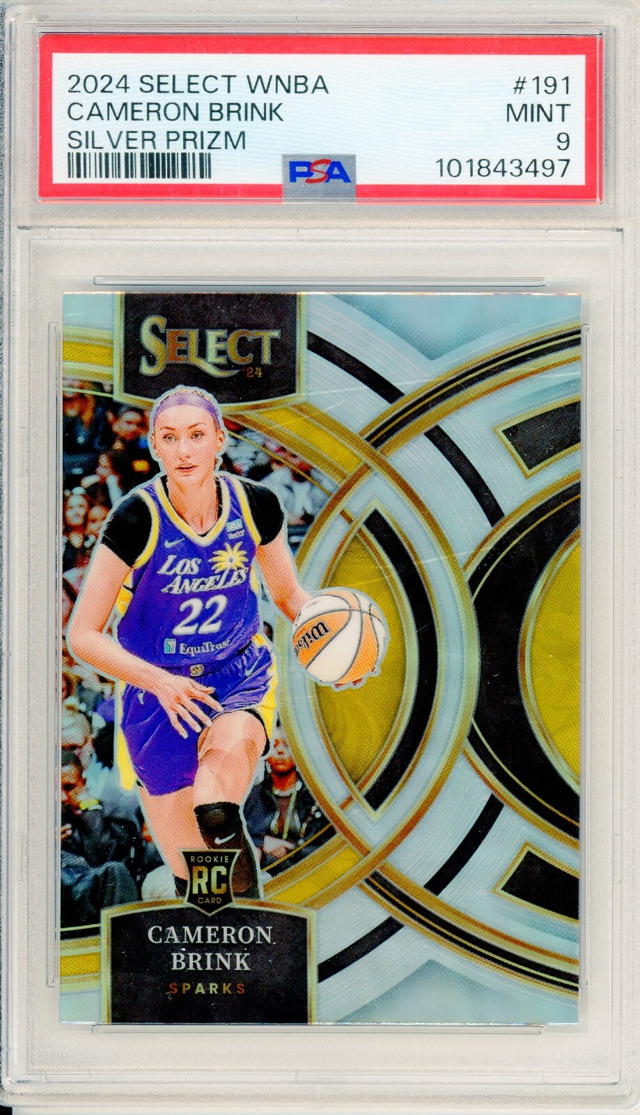 CAMERON BRINK 2024 Select WNBA Silver Prizm Premier RC PSA 9 Pop 11