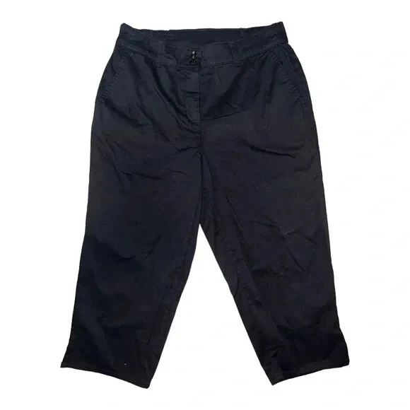 Karen Scott Women's Comfort-Waist Capri Pants Deep Black Size 6 NWT