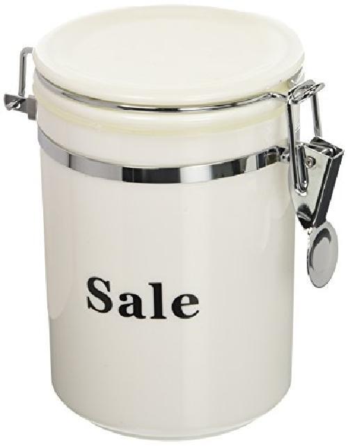 Excelsa Black & White Barattolo Sale, Plastica, Bianco Nero, 0.72 cl