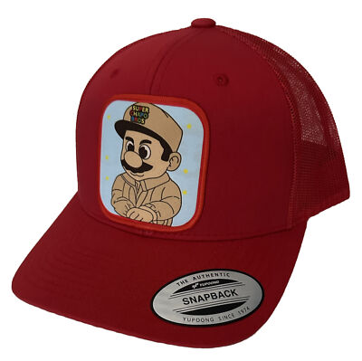 SUPER CHAPO BROS  HAT RED MESH SNAP BACK  VISERA DOBLADA  ADJUSTABLE  NEW