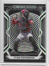 2021 Panini Chronicles Baseball Obsidian #55 Tyler Stephenson RC  (413)