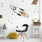 Rocket and stars wall sticker pack (Orange) | Space themed wall stickers