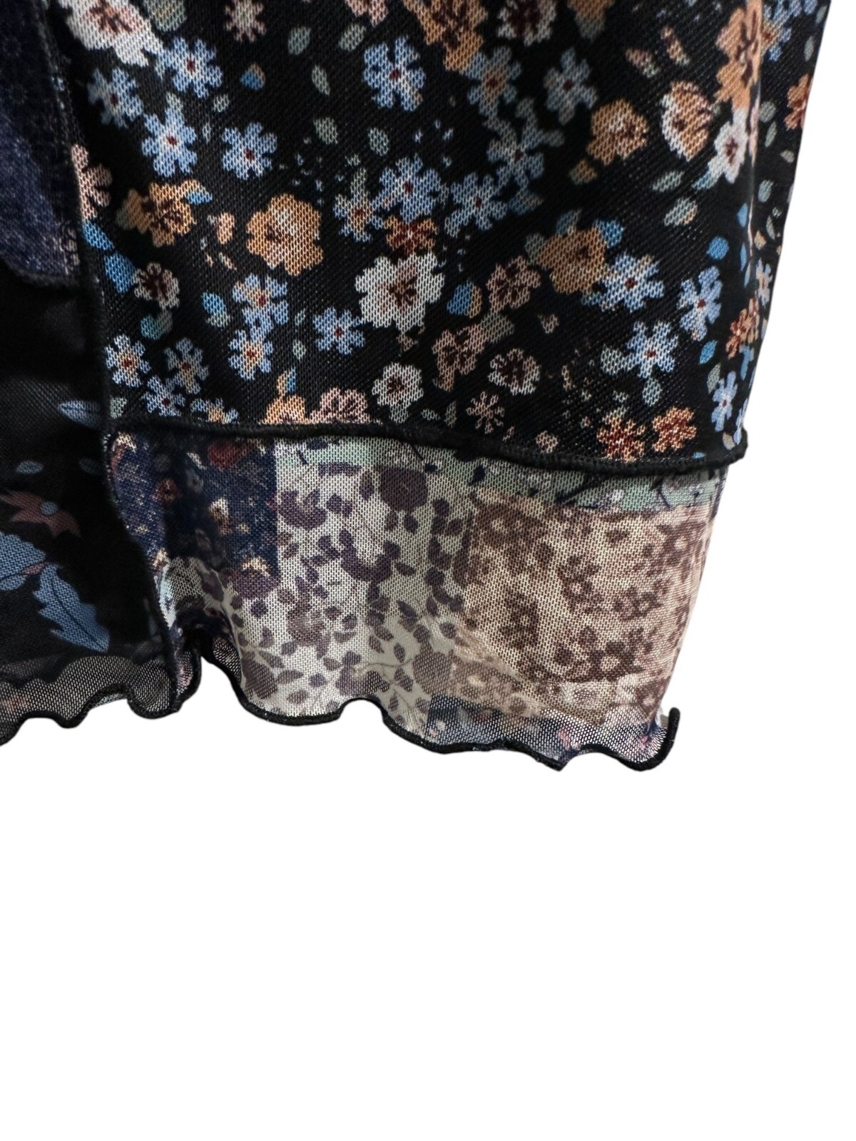 Vintage-Inspired Floral Patchwork Mini-Skirt Wome… - image 2