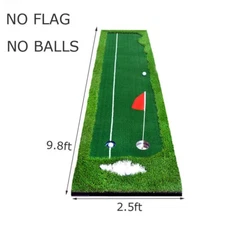 Indoor & Outdoor Golf Exercise Pad 2.5*9.8 ft Golf Putting Mat Practice Mat