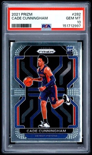2021 Panini Prizm #282 Cade Cunningham Base RC PSA 10 Detroit Pistons Rookie