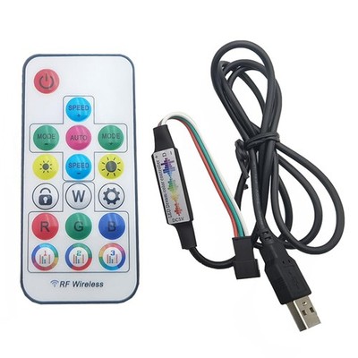 WS2812B WS2811 5050 RGB Led Strip Light Music Controller Mini 17Keys USB 5V