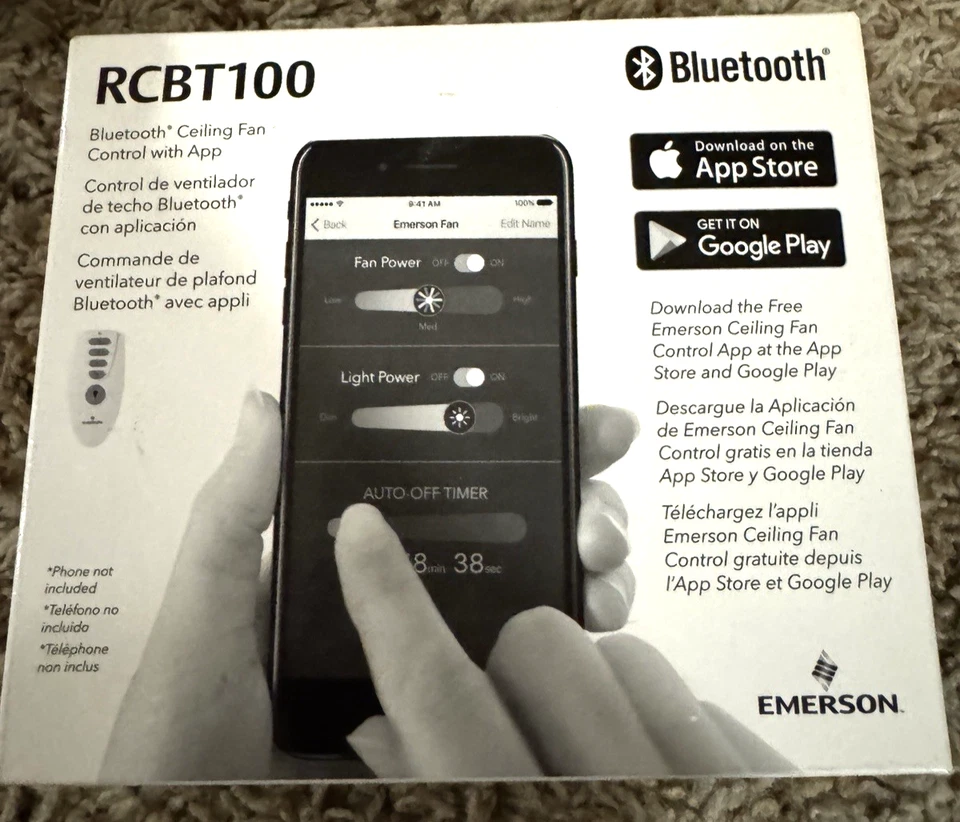 Brand New Emerson RCBT100 Bluetooth Ceiling Fan Control with App - Image 2 of 3