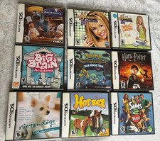 Nintendo DS Empty Replacement Game Cases w/Original Manuals - Lot of 9