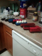 Lionel O Gauge Postwar Set Of Eight Tankers, Gondolas, Caboose Train Cars Works