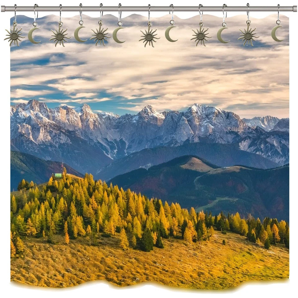 Abstract Boho Hooks, Celestial Bathroom Decor, Silver Vintage - Image 3 of 4