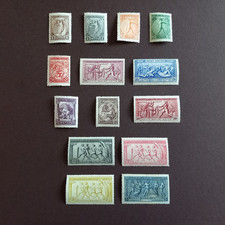 GREECE 1906/ OLYMPIC GAMES, SERIES OF 14 LING. VALUES MH* W/CERTIFICATE