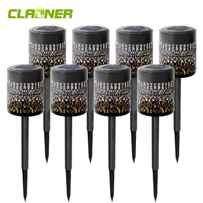 8PCS Solar Pathway Lights Outdoor Stainless Steel Landscape Lights Yard Decor US