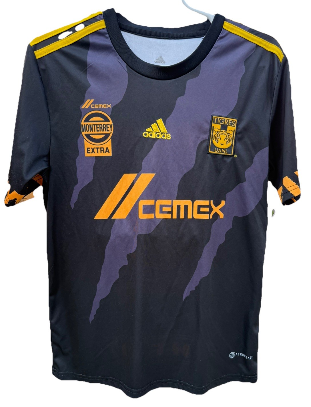 Tigres UANL Jersey Mens SM Black Liga MX Soccer Cemex Adidas AEROREADY Torres #8