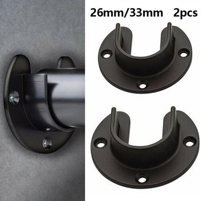Kleiderbügel Schrankhalterung Set 2Pack Edelstahl Stange Buchsen U-Förmig Stütze
