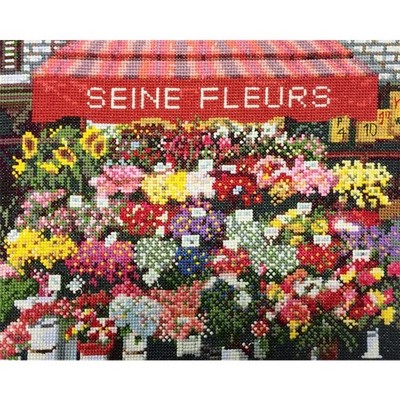 COSMO (Lecien) Cross Stitch Kit   French Scenery: Paris Flower Shop