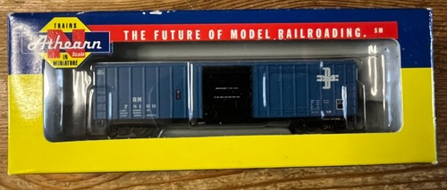 Vagón de carga Athearn escala N Boston y Maine SIECO 50' #75169 vagón de tren modelo Rapido | Zustand: New