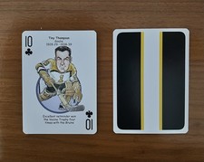 Boston Bruins Hockey Heroes Deck Playing Card Tiny Thompson 10 Clubs