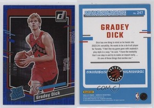 2023-24 Panini Donruss Rated Rookie Choice Blue /49 Gradey Dick #247 Rookie RC