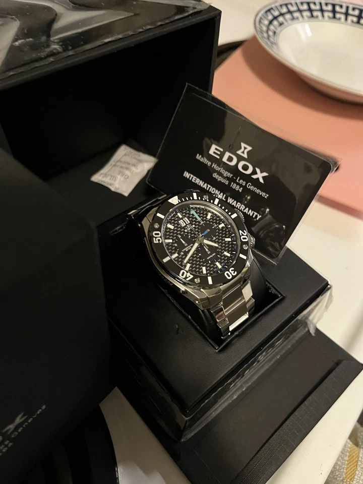 Cronógrafo de cuarzo suizo Edox CHRONOFFSHORE-1 acero inoxidable para hombre. Nuevo Foto 3 de 4