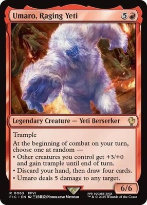 Umaro, Raging Yeti (Surge Foil) -Foil Near Mint MTG Commander: FINAL FANTASY