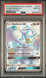 Reshiram GX SV51 Hidden Fates Shiny Vault Shiny Holo Full Art