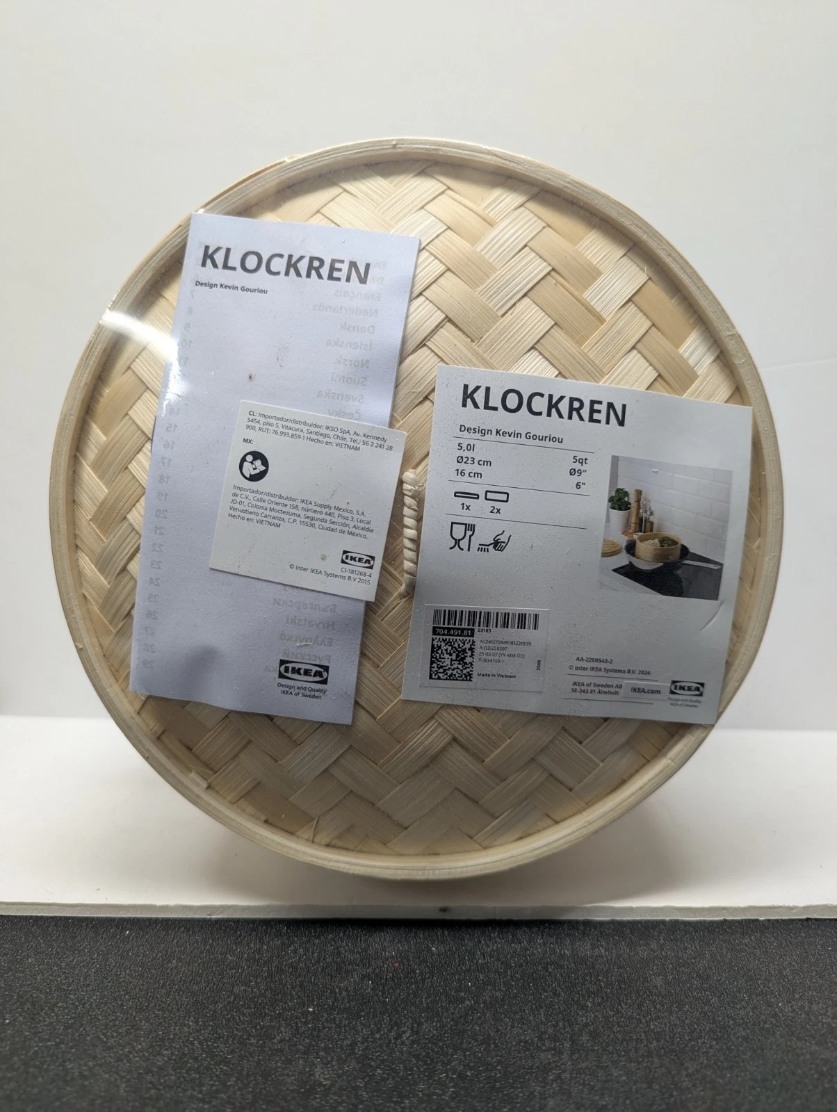 New IKEA KLOCKREN Bamboo Steamer 5.0 L (5 qt) 704.491.81