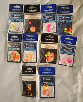 10 Packs Danielson Salmon Steelhead Coho Drift Rig Assorted Colors