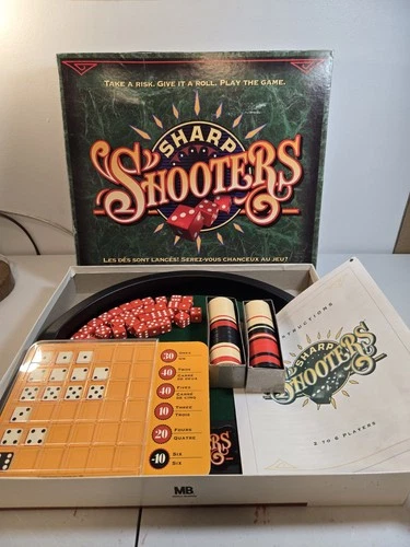 Sharp Shooters Milton Bradley Complete Vintage Complete Dice Board Game 1994