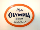 Vtg 1960s Olympia Beer Sign It's The Water Oval 3D Robert L Rogers Seattle Label