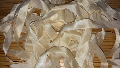 360 Inches Ivory Ecru Rayon Seam Binding 10 Yards Woven Edges Ribbon Sewing Trim