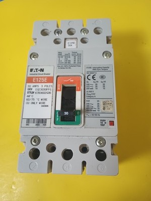 EATON EGE3060FFG , E125E CIRCUIT BREAKER, 3P/60A/480V Guaranteed Working! 