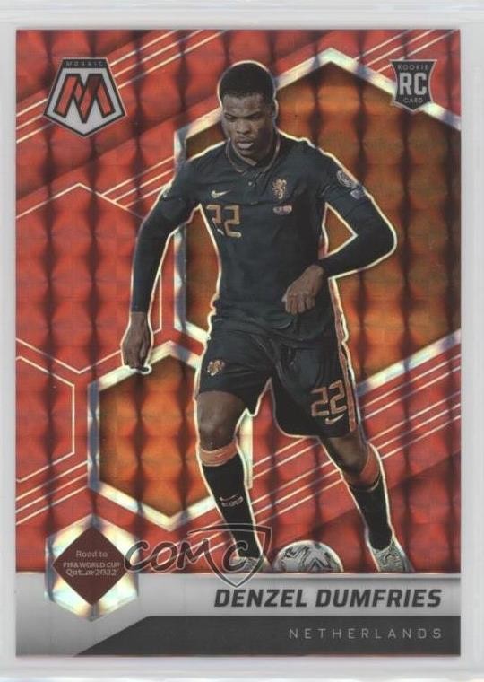 2021-22 Panini Mosaic FIFA Road to World Cup Red Prizm Denzel Dumfries #171 0ms6