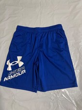 Under Armor Blue Athletic Shorts Loose Style Size YXL Royal Blue