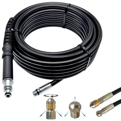 Rohrreinigungsschlauch für Bosch Aquatak AQT-Serie mit 8mm SDS Quick + 2 Düsen