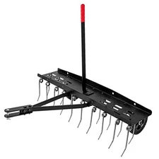  40inch Tow Behind Dethatcher with 20 Spring Steel Tines,Lawn Sweeper 40-inch