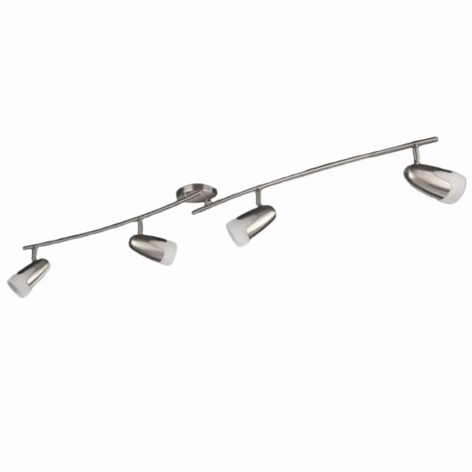 Massive Chrom Deckenstrahler Lakos 4x E14 Spotbalken Energiespar Deckenlampe - Bild 1 von 1