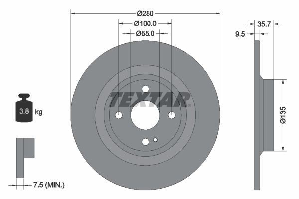 Bremsscheibe Textar 92320003-image
