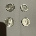 Lot Of 4 1964 KENNEDY Half Dollar Coins Circulated 90% Silver