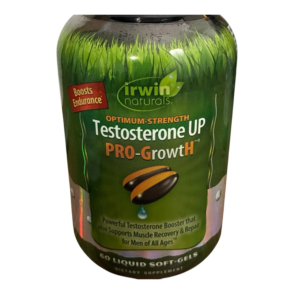 Irwin Naturals Optimum-Strength Testostone UP Pro-Growth Liq 60 geles 2 botellas Foto 2 de 4