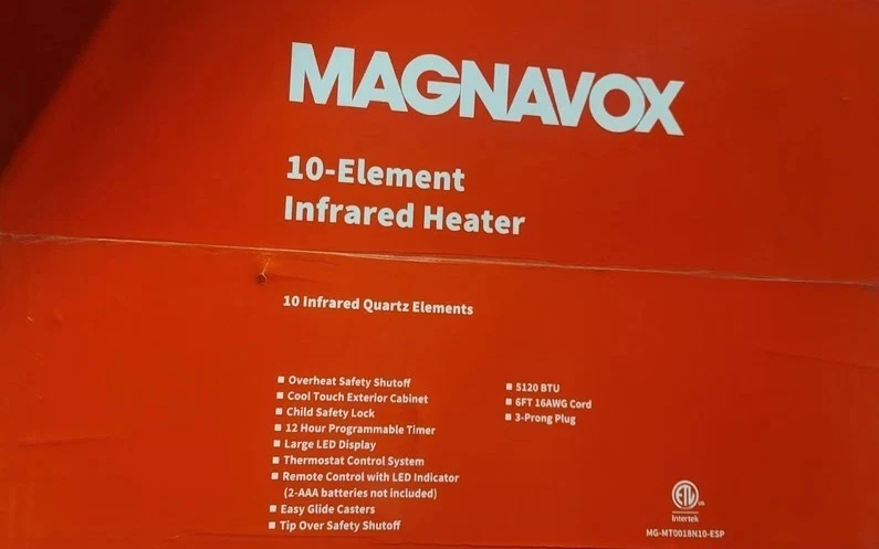 Calentador infrarrojo Magnavox de 10 elementos con control remoto - Envío GRATIS - NUEVO Foto 3 de 4