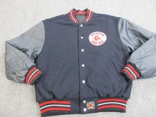 VINTAGE Boston Red Sox Jacket Mens Large Wool Reversible JH Design Bomber Coat