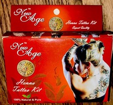 New Age HENNA TATTOO KIT Tymczasowy tatuaż BODY ART 100% Naturalny i czysty tatuaż
