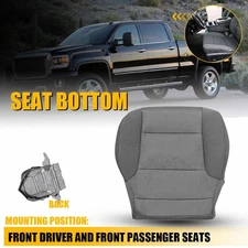 For 2014-2019 Chevy Silverado 1500 2500HD 3500HD Driver Bottom Cloth Seat Cover