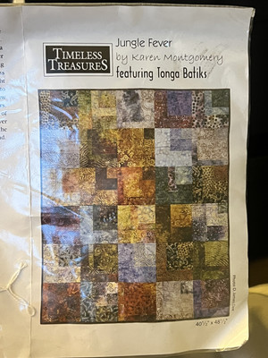 Timeless Treasures Jungle Fever Quilt Pattern + Tonga Dimes Fabric Quilt Kit