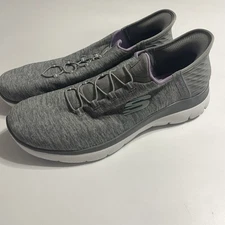 Skechers Slip-Ins Summit Womens Sz 11 Casual Shoe Gray Purple 149937-GYMT
