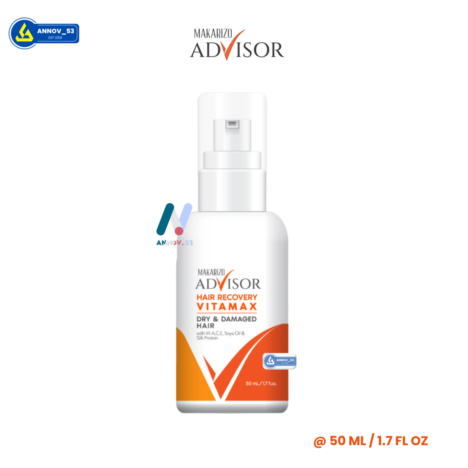 MAKARIZO Advisor Hair Serum Recovery Vitamax A C E Natural Soft Smoot Shiny 50ml