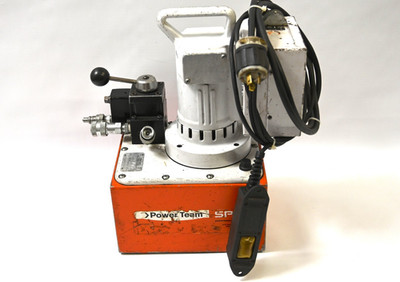 SPX POWER TEAM PE550 10,000 PSI ELECTRIC Hydraulic PUMP Powers On 120 Volts