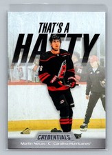 Martin Necas 2024-25 Upper Deck Credentials #TH-MN That's a Hatty
