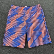 Nike Youth Swim Trunks Board Shorts Large Mash Up Breaker 8" Volley Blue Orange
