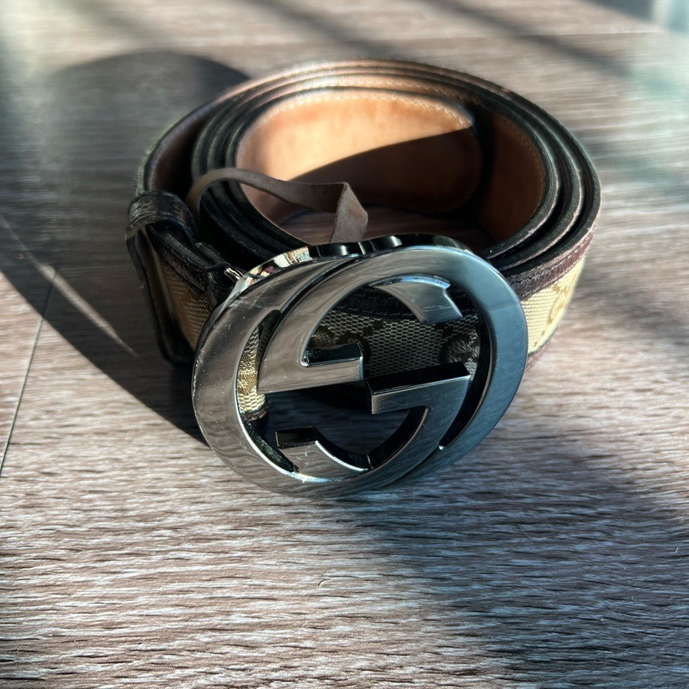 Authentic Gucci Interlocking G Men's Monogram Belt - image 4